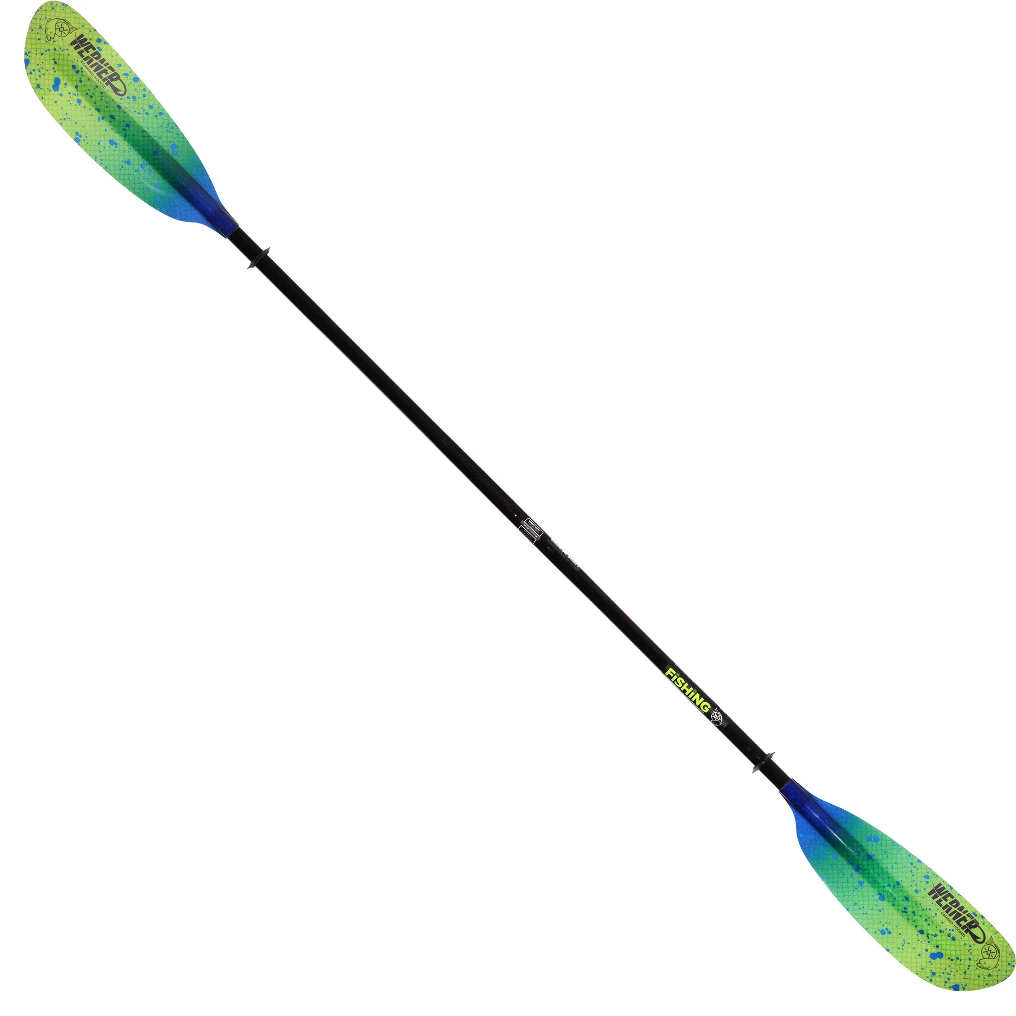 Reboxed Werner Camano Hooked Adjustable Fiberglass Kayak Fishing Paddle