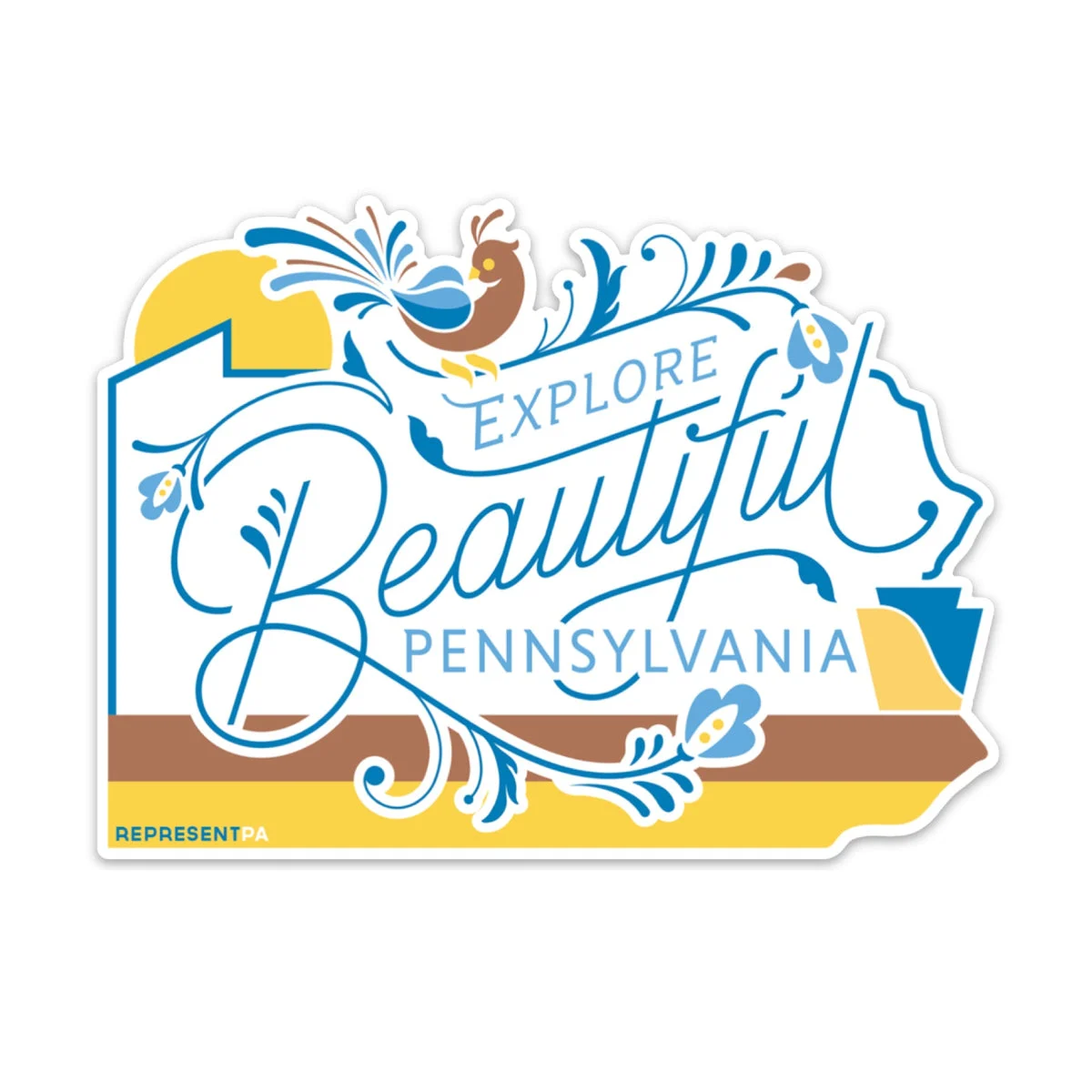 RepresentPA Pennsylvania Sticker | "Explore Beautiful Pennsylvania" – 3 Rivers Outdoor Co