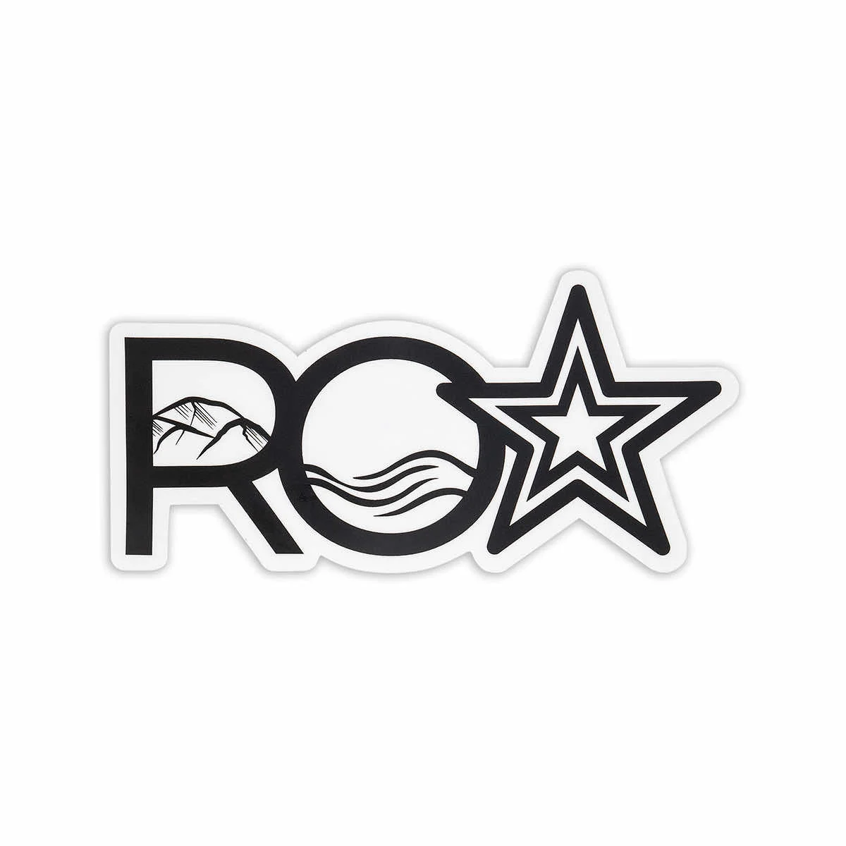 Roanoke Star Die Cut Sticker - 4 Inch