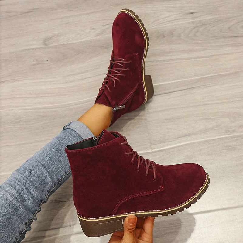 Round Toe Martin Boots Women