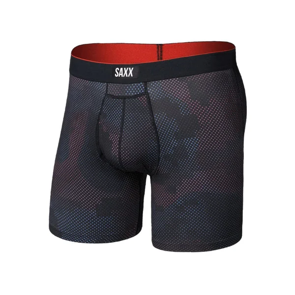 Saxx Multi-Sport Mesh Boxer Brief with Fly - Digi Camo-Black
