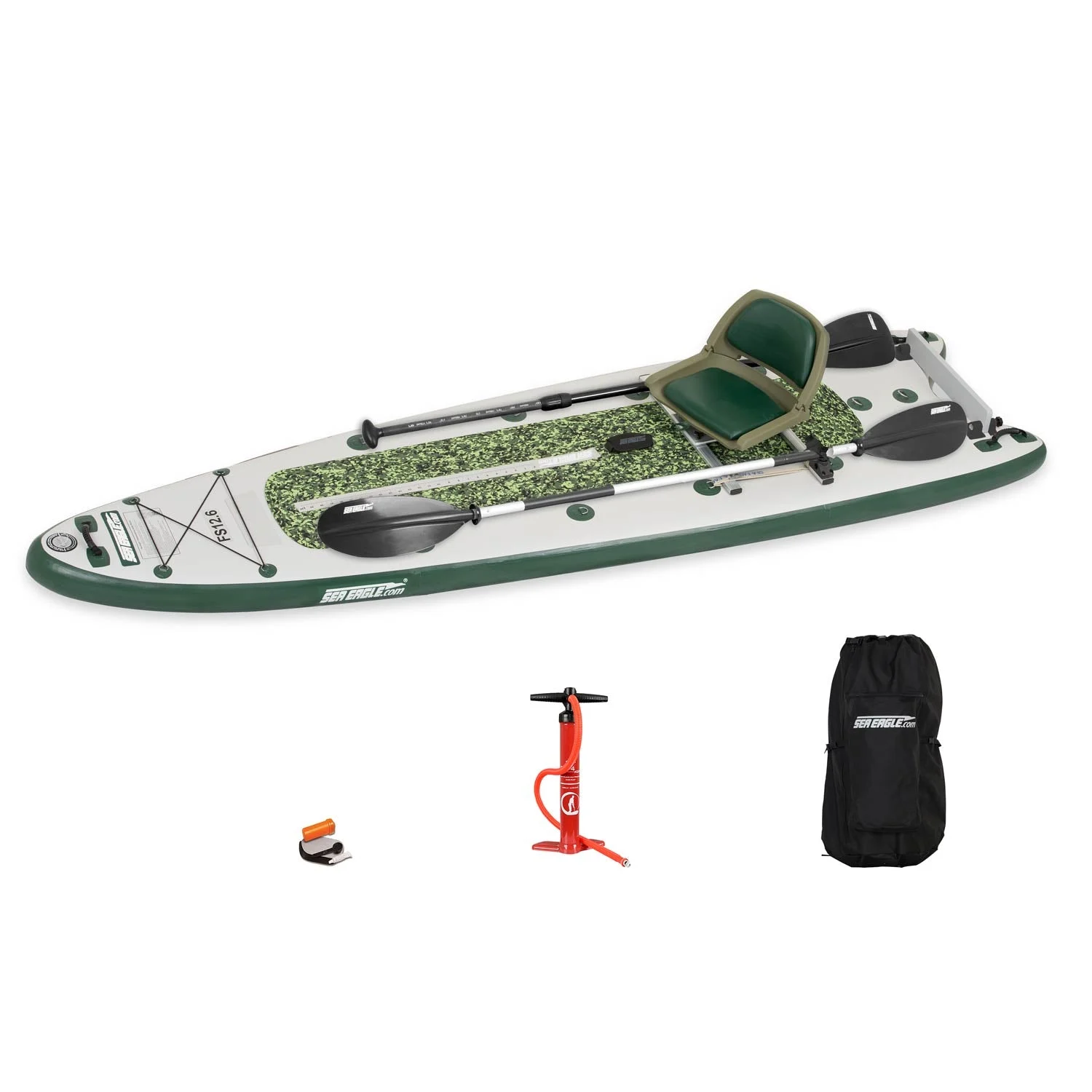 Sea Eagle FishSUP 12 Inflatable SUP Board Swivel Seat Package (Closeout)