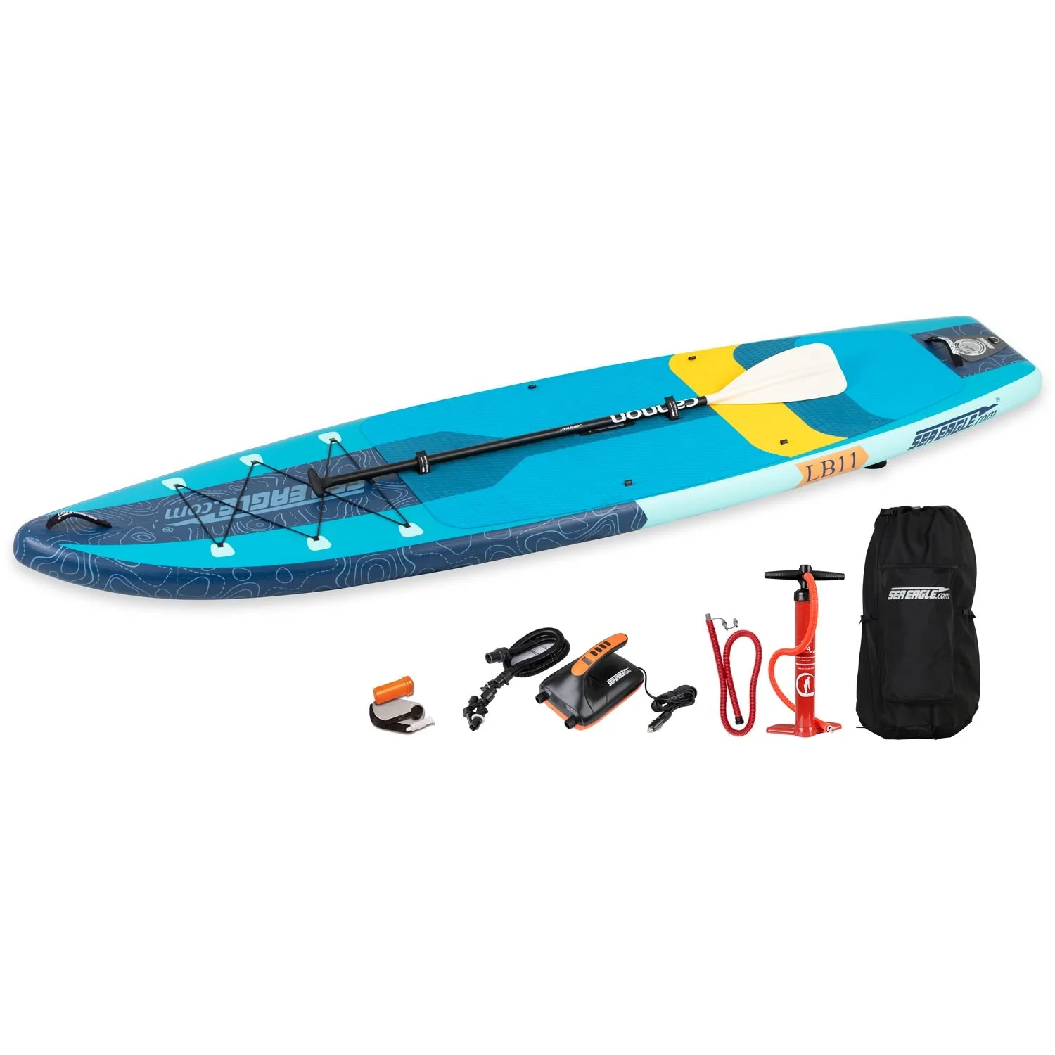 Sea Eagle LongBoard 11 Electric Pump Inflatable SUP Package