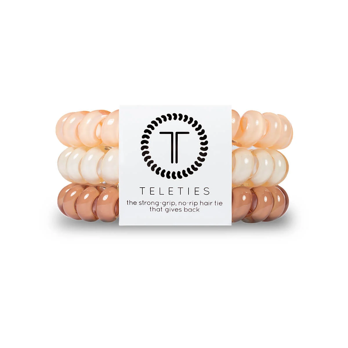 TELETIES For The Love Of Nudes Large Hair Ties - 3 Pack