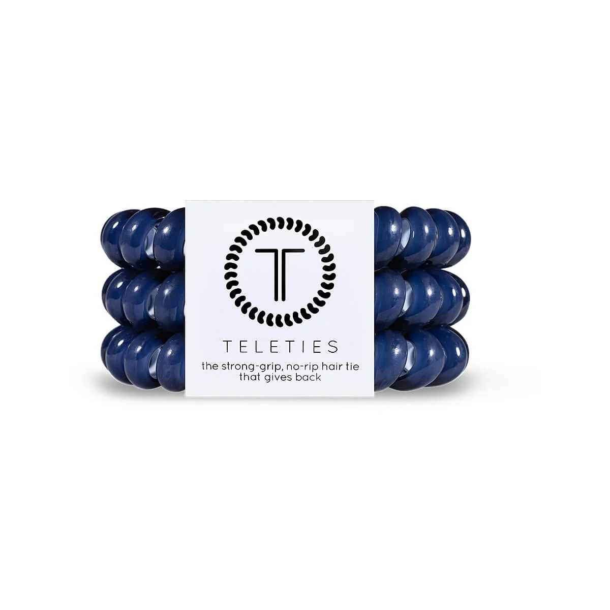 TELETIES Nantucket Navy Large Hair Ties - 3 Pack