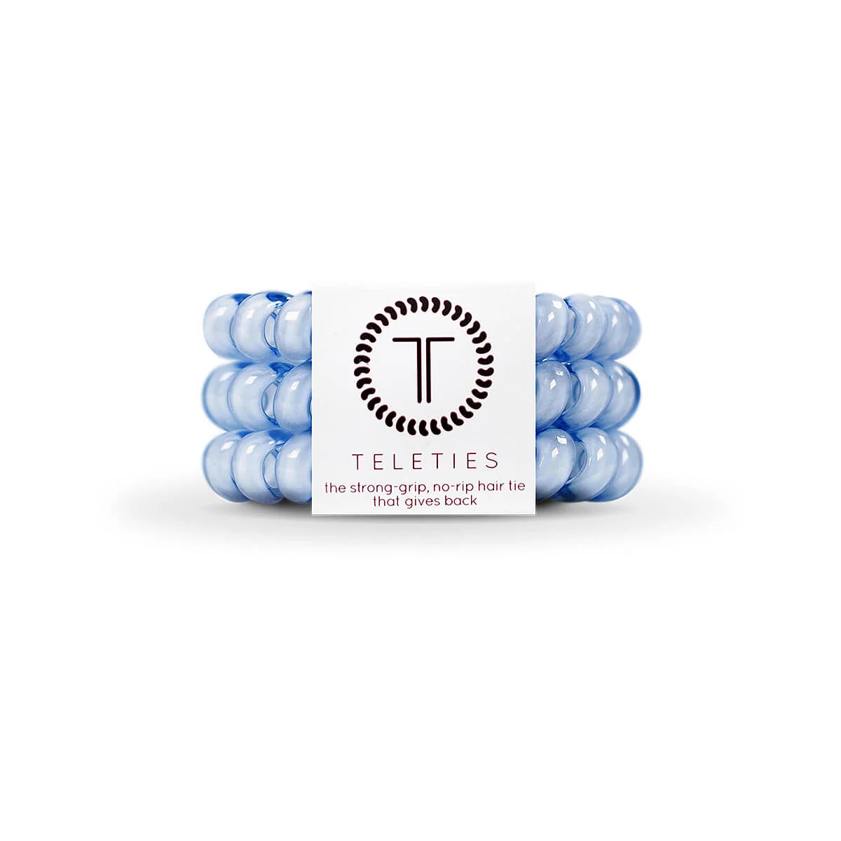 TELETIES Washed Denim Large Hair Ties - 3 Pack