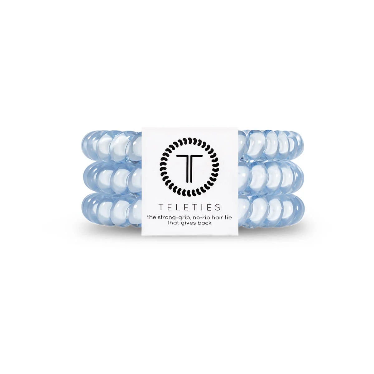 TELETIES Washed Denim Small Hair Ties - 3 Pack