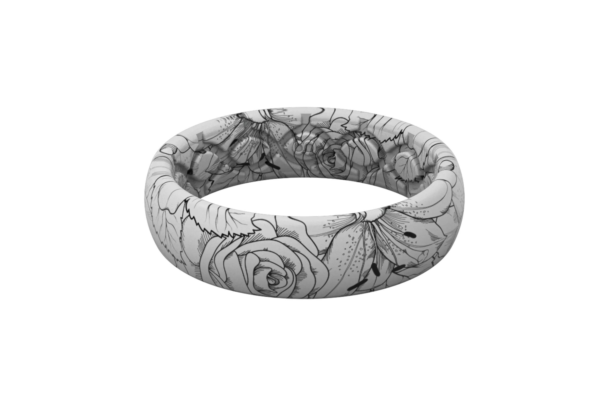 Thin Aspire Winter Rose Ring