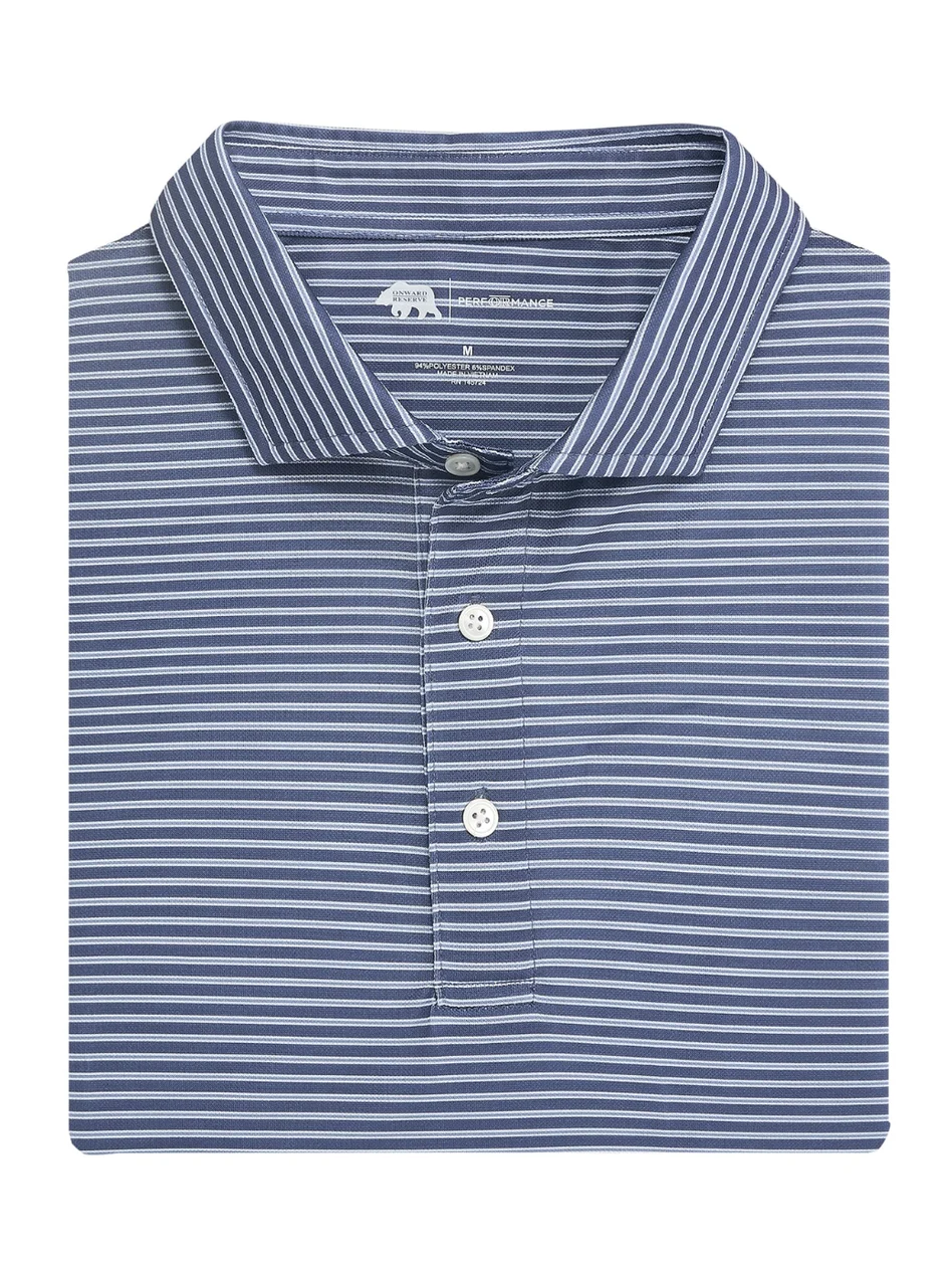 Trophy Stripe Performance Pique Polo