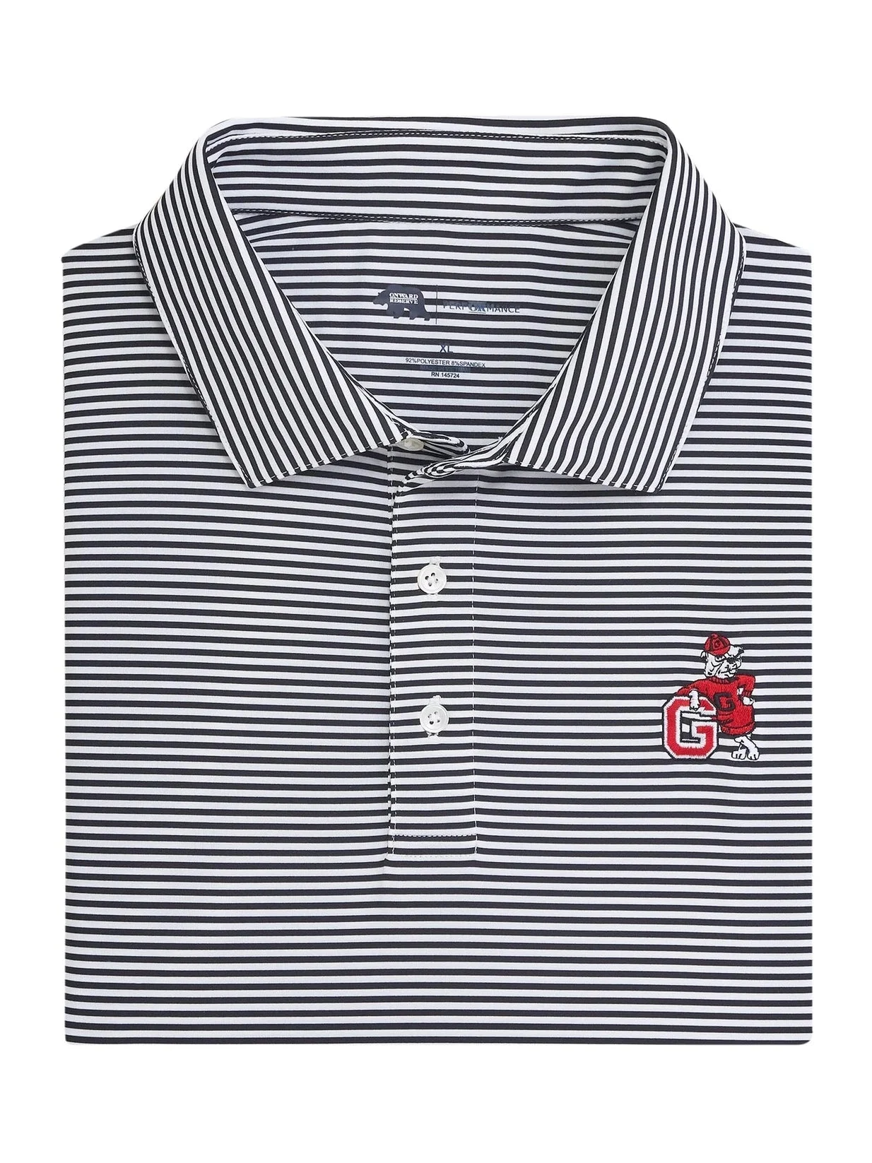 UGA G Dog Echo Stripe Performance Polo