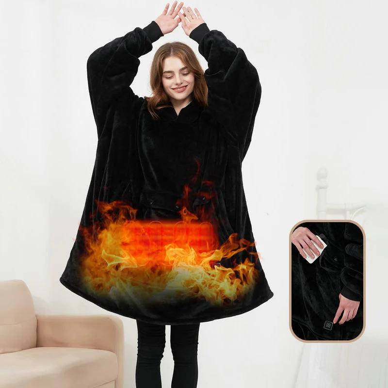 USB Heated Oversized Lazy Hoodie