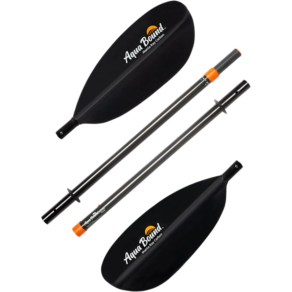 USED Aqua-Bound Manta Ray Carbon Posi-Lok 4-Piece Kayak Paddle
