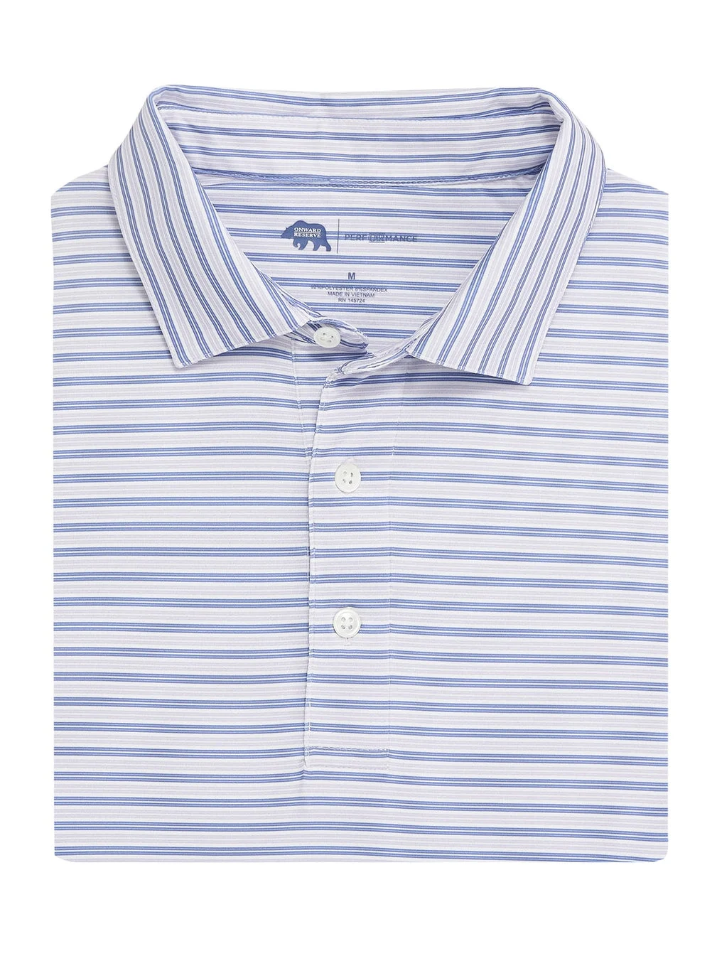 Wedge Stripe Performance Polo