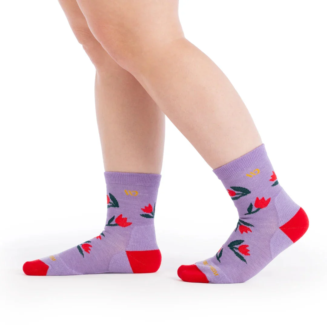 Wide Open Women's Full Bloom Cushioned Micro Crew Socks