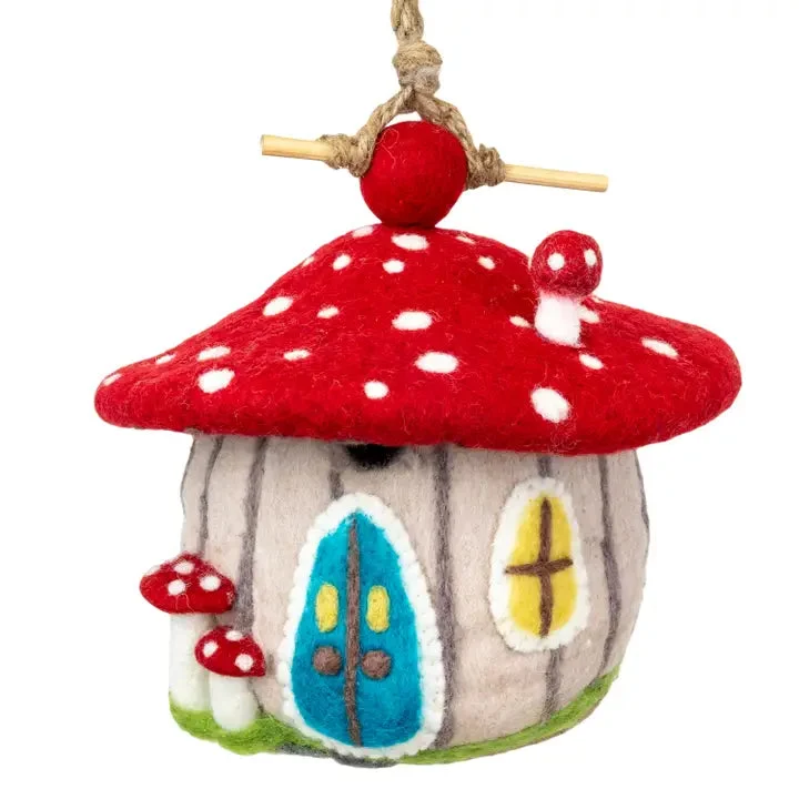 Wild Woolies Forest Mushroom Birdhouse