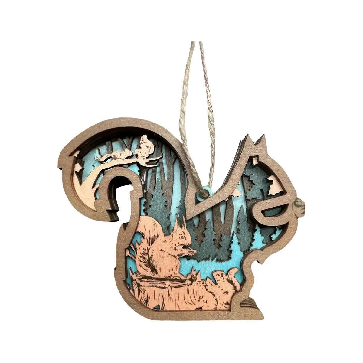 The Wilusz Way Blue Squirrel Ornament
