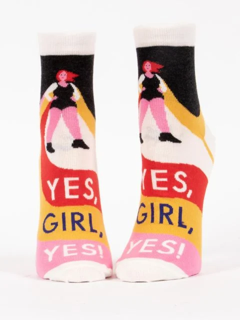 Women's Blue Q Crew Socks