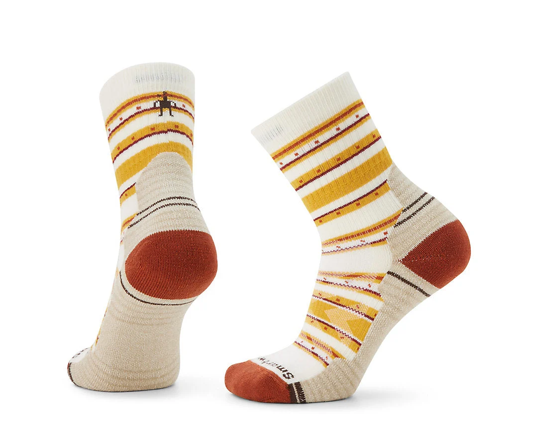Women's Hike Light Cushion Stitch Stripe Mid Crew Socks