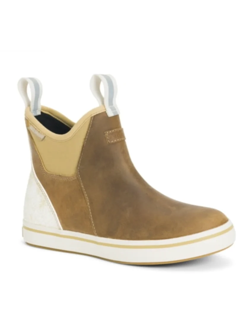 Women's Leather Ankle Deck Boot