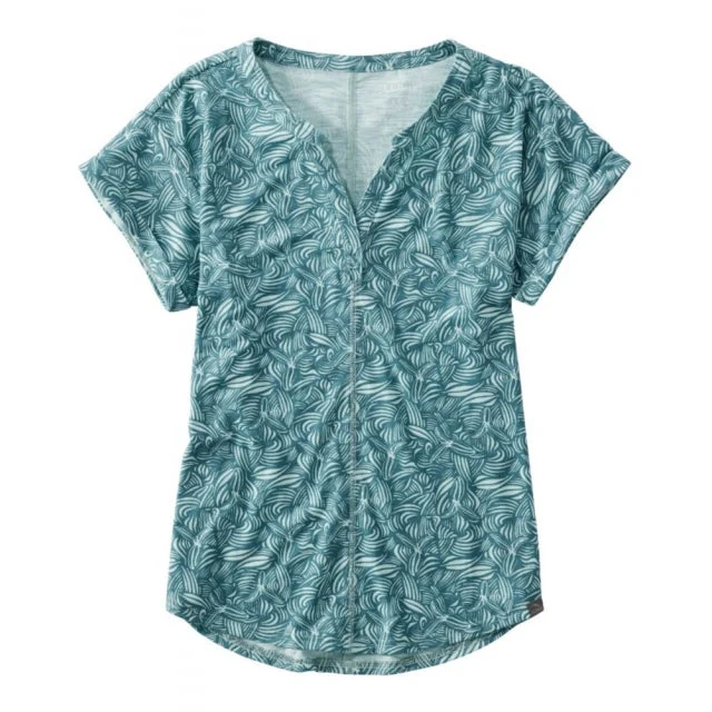 Women's Streamside Tee Splitneck Short Sleeve Print Regular