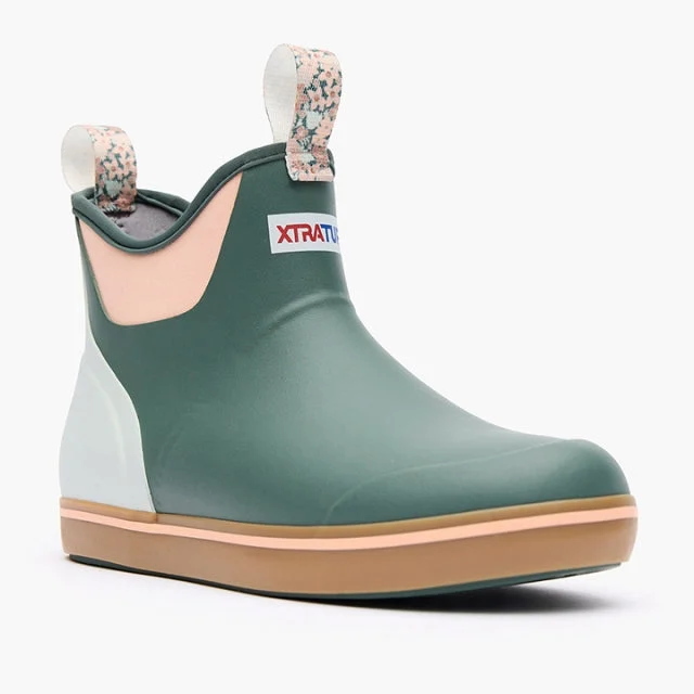 Womens 6" Ankle Deck Garden Green
