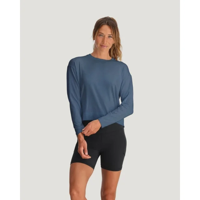 Womens Bamboo Shade Crossover Long Sleeve