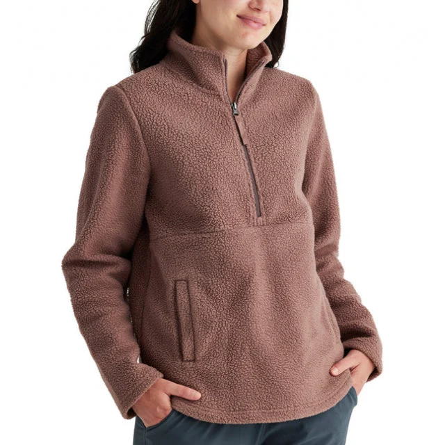 Womens Bamboo Sherpa Fleece Half Zip
