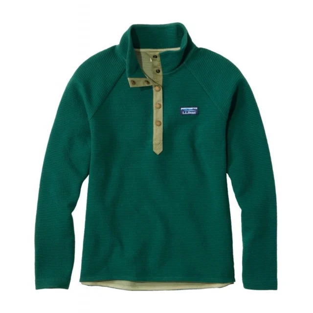 Womens Lakewashed Double-Knit 1/4 Snap Regular