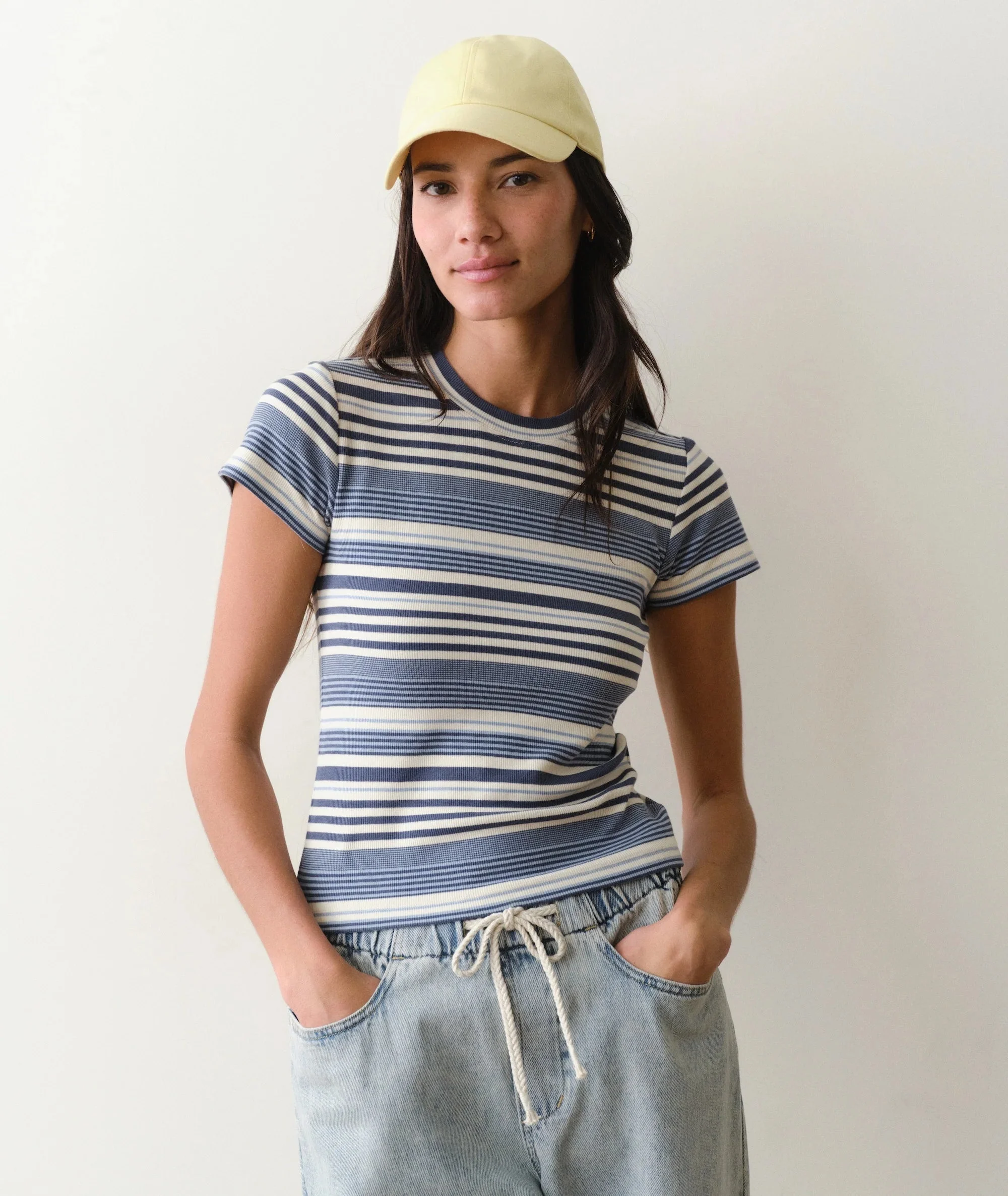 Womens Lexi Rib Sun-In Crew Tee