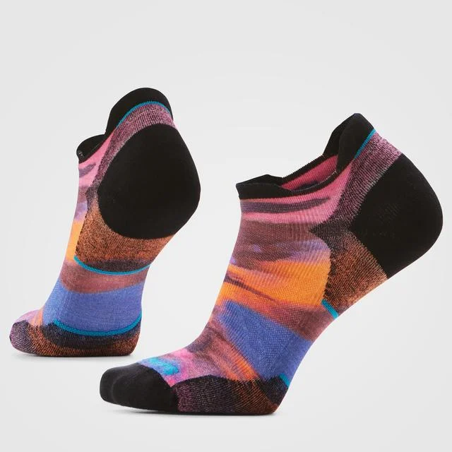 Womens Run Brushed Print Low Ankle Socks