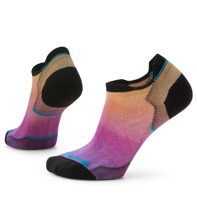 Womens Run Zero Cushion Ombre Print Low Ankle Socks