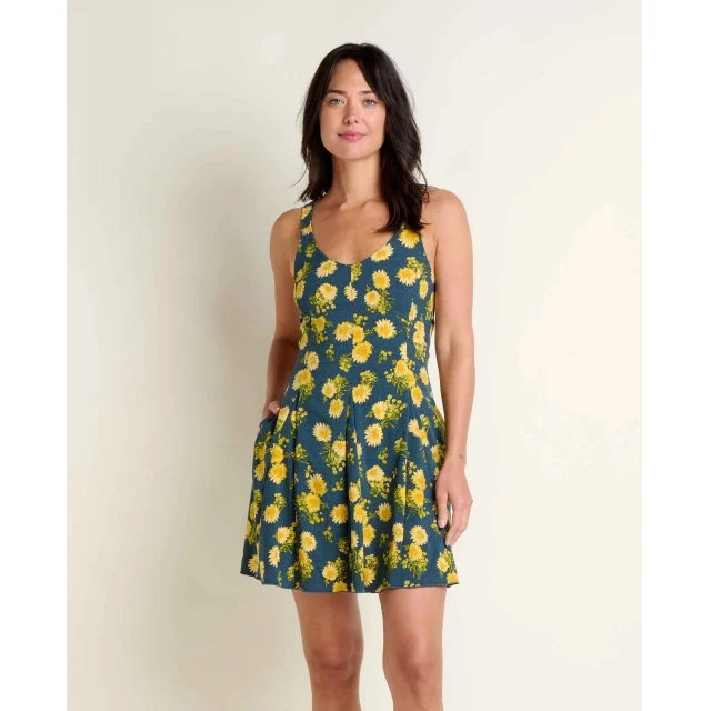 Womens Sunkissed Tank Godet Dress