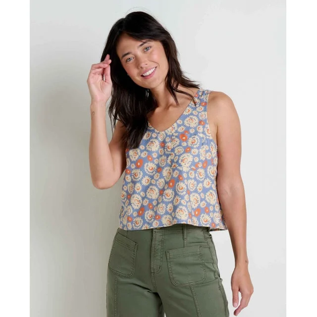 Womens Taj Hemp Button Back Tank