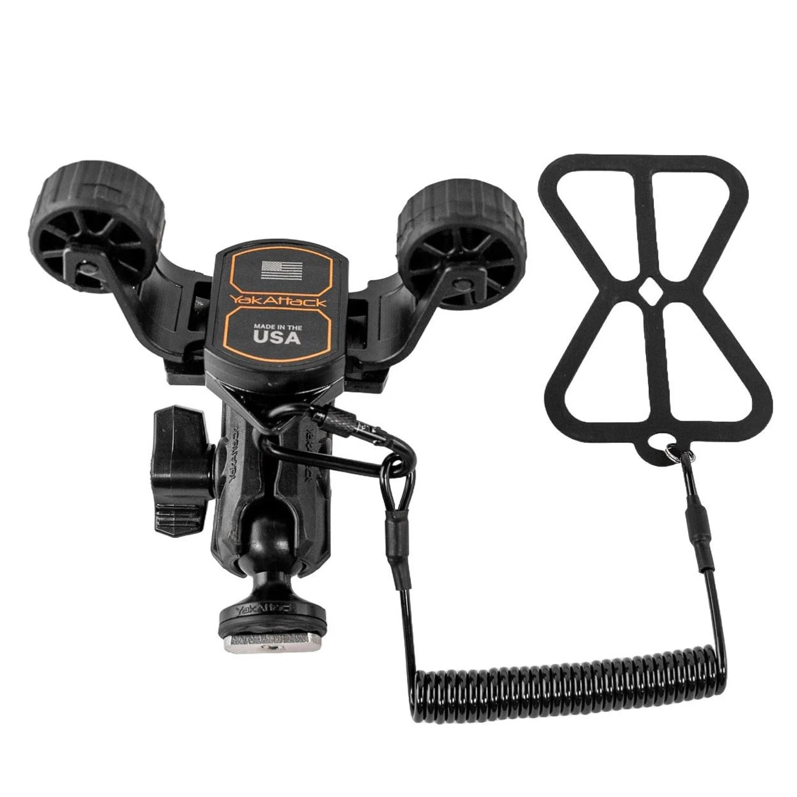 YakAttack RotoGrip Phone Holder With 1" Screwball Track Mount
